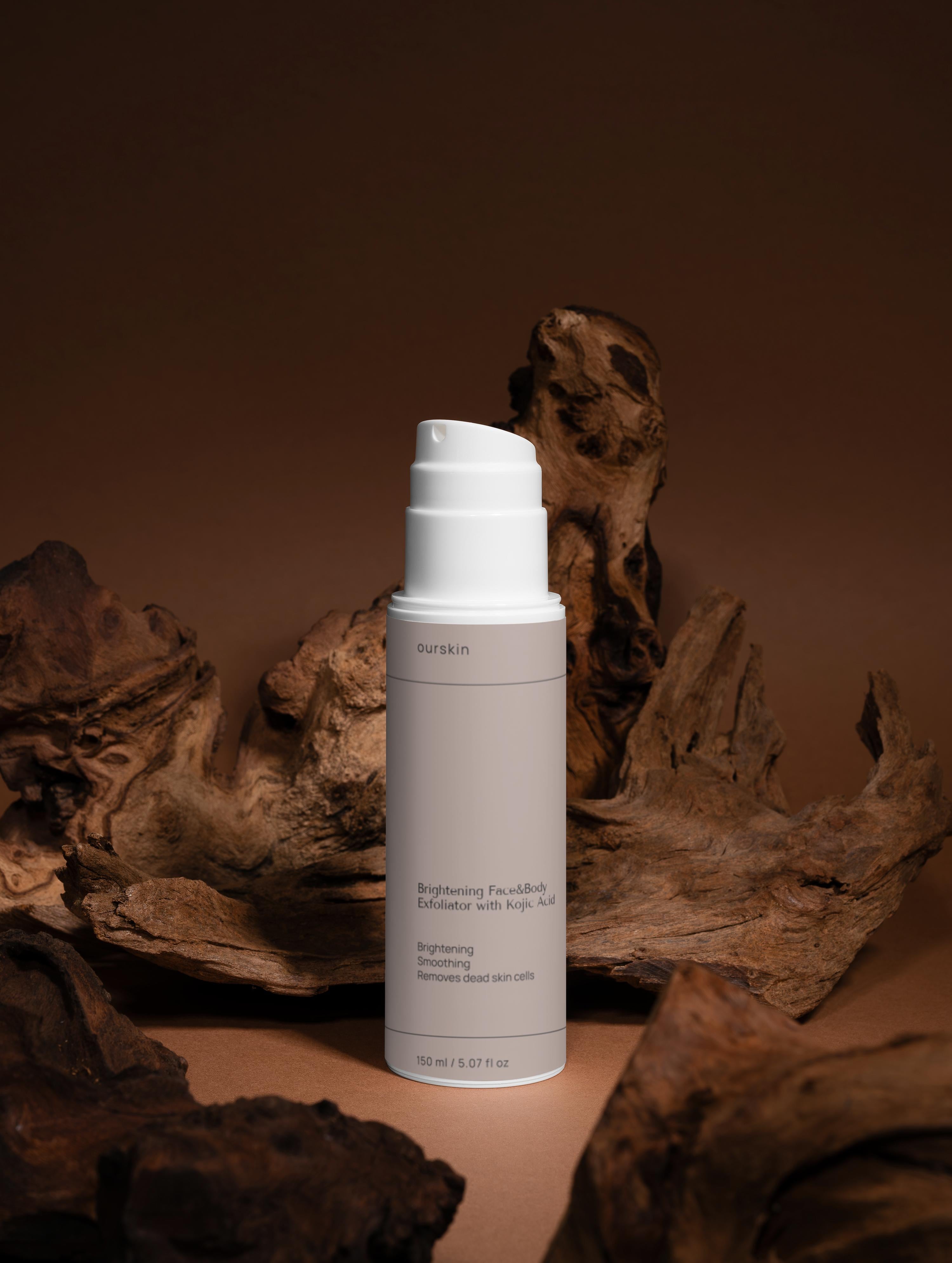 Brightening Face & Body Exfoliator with Kojic Acid